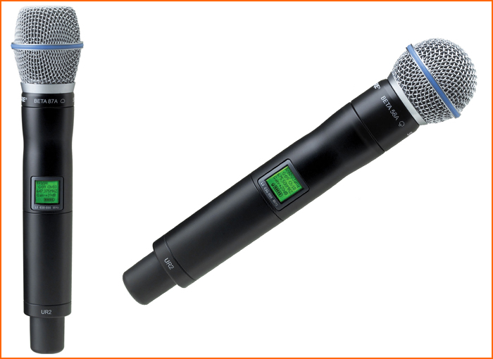 Microfoni SHURE UR2 BETA87A e SHURE UR2BETA 58A